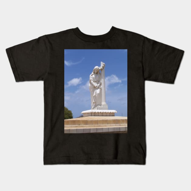 Virgin Mary Statue Kids T-Shirt by aldersmith